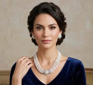 Home freshwater (mother of pearl) white necklace