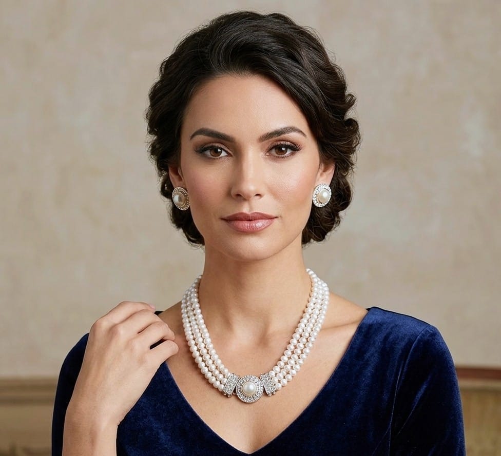 freshwater (mother of pearl) white necklace freshwater (mother of pearl) white necklace